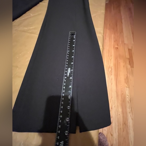 Adam Pour Eve Paris size 10 black wide leg mid rise dress pants with slit leg - Picture 5 of 14